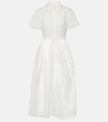 Embroidered cotton midi dress - Self-Portrait - Modalova