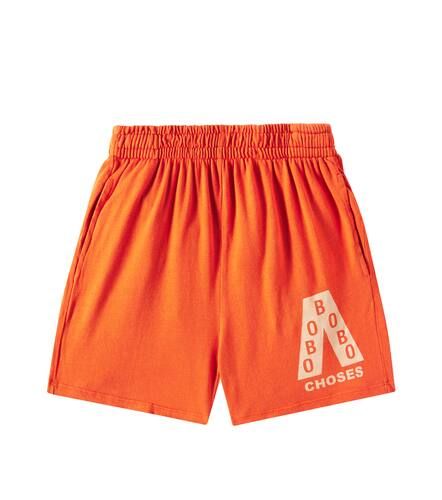 Podium logo cotton shorts - Bobo Choses - Modalova