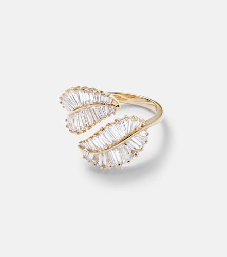 Palm Leaf 18kt ring with diamonds - Anita Ko - Modalova