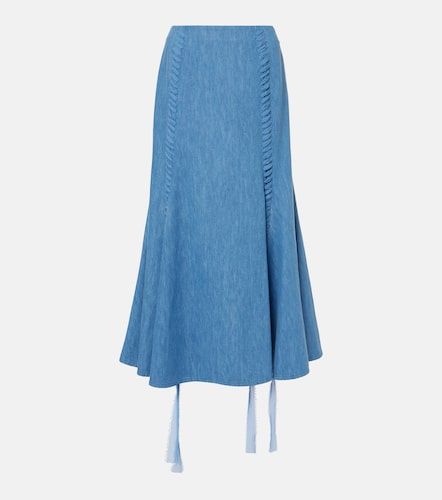 Falda midi Dion en mezcla de algodón y lino - Gabriela Hearst - Modalova