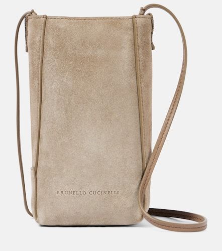 Bolso al hombro Mini de ante - Brunello Cucinelli - Modalova
