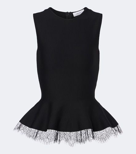 McQueen Top peplum con encaje - McQueen - Modalova