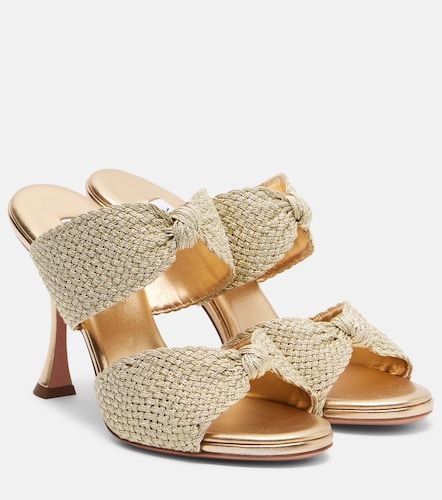 Aquazzura Smile raffia-effect mules - Aquazzura - Modalova