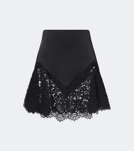 Minifalda de satén con encaje - Stella McCartney - Modalova