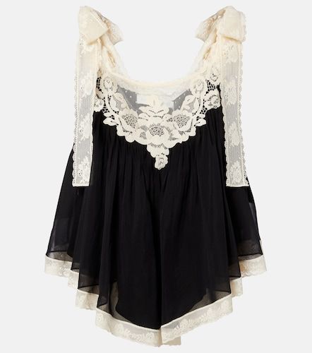 Top Roselight in cotone e seta con pizzo - Zimmermann - Modalova