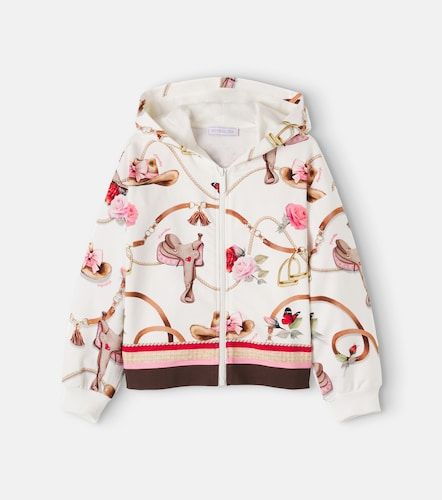 Sudadera con capucha de algodón estampada - Monnalisa - Modalova
