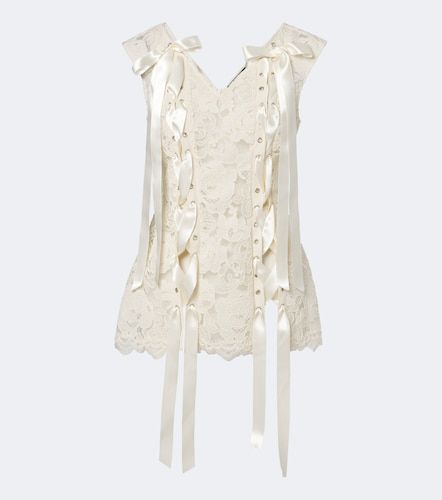 Top Unraveling de encaje con lazo - Simone Rocha - Modalova