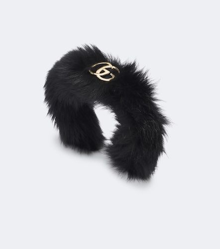 Cerchietto Double G in shearling - Gucci - Modalova