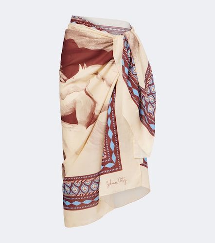 Printed cotton beach cover-up - Johanna Ortiz - Modalova