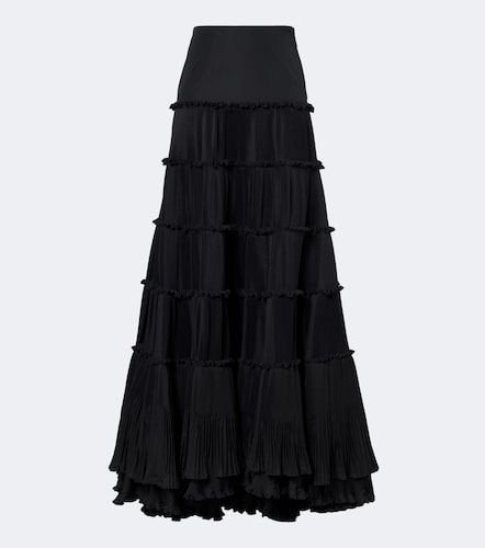 Falda larga escalonada de tafetán plisada - Blumarine - Modalova