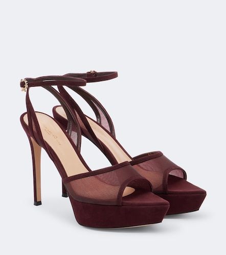 Mesh platform slingback sandals - Gianvito Rossi - Modalova