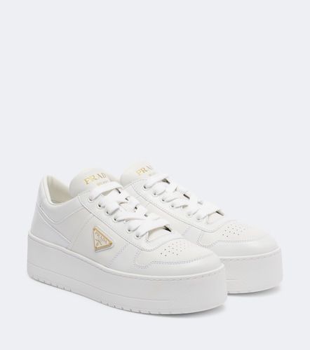 Downtown Bold leather platform sneakers - Prada - Modalova