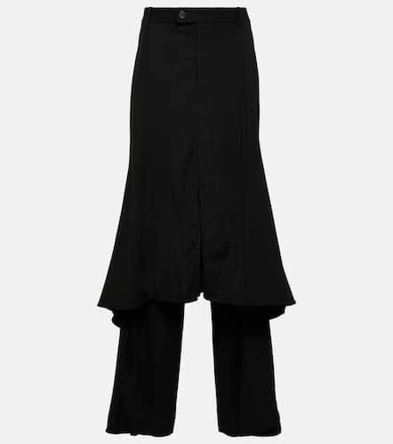 Godet wool-blend midi skirt - Balenciaga - Modalova