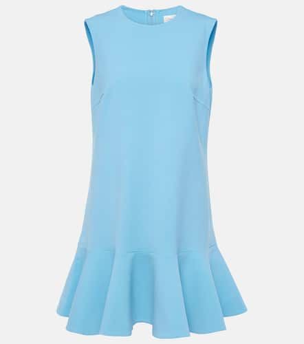 Ruffle-trimmed wool-blend minidress - Oscar de la Renta - Modalova