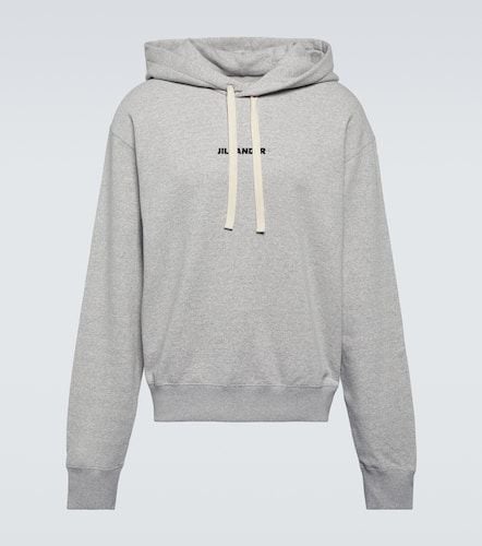 Logo cotton jersey hoodie - Jil Sander - Modalova