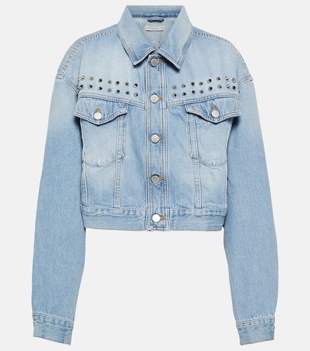 Giacca di jeans con borchie - Alessandra Rich - Modalova