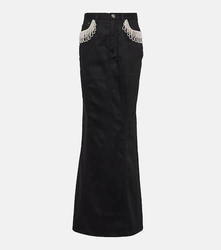 Crystal-embellished denim maxi skirt - Rotate - Modalova