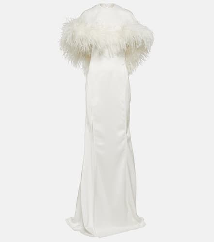 The Attico Feather-trimmed gown - The Attico - Modalova