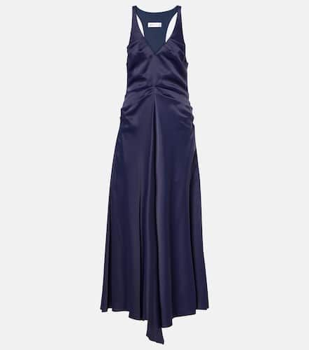 Gathered satin maxi dress - Victoria Beckham - Modalova