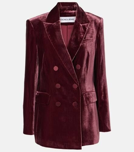 Ellette double-breasted velvet blazer - Veronica Beard - Modalova