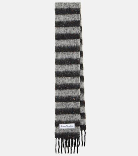 Striped alpaca, wool and silk-blend scarf - Acne Studios - Modalova