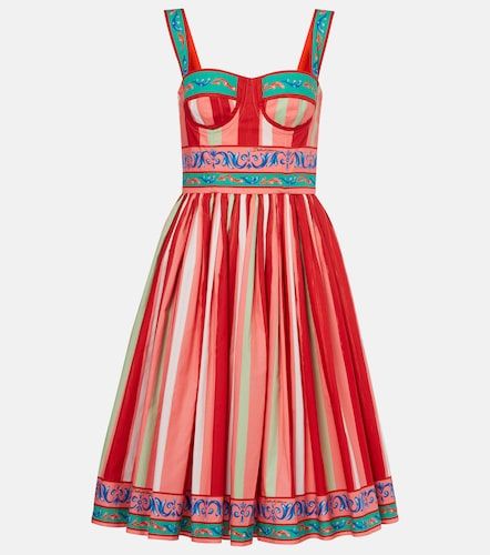 Vestido bustier Taormina de algodón a rayas - Dolce&Gabbana - Modalova
