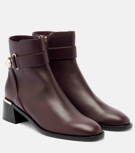 Noor 45 embellished leather ankle boots - Jimmy Choo - Modalova