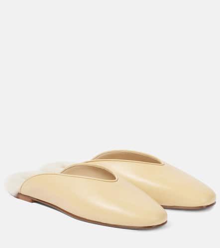 Le Monde Béryl Slippers Regency aus Leder mit Shearling - Le Monde Beryl - Modalova