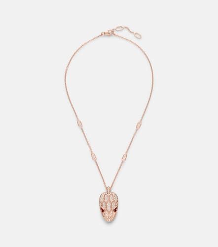 Serpenti Seduttori 18kt rose pendant necklace with diamonds and rubellites - Bvlgari - Modalova