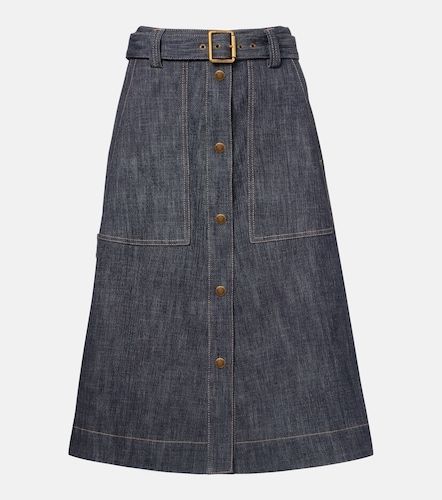 Moncler Midirock aus Denim - Moncler - Modalova