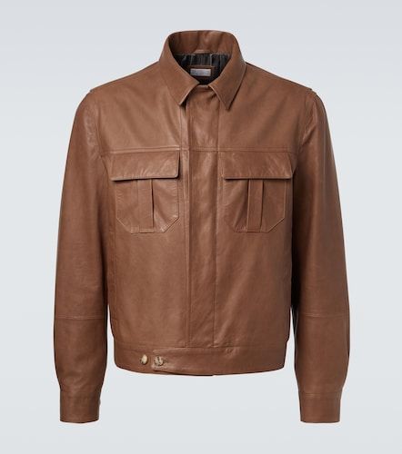 Leather blouson jacket - Brunello Cucinelli - Modalova