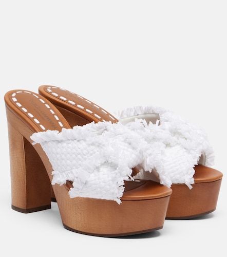 Mules con plataforma de rafia - Dolce&Gabbana - Modalova