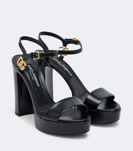 DG leather platform sandals - Dolce&Gabbana - Modalova