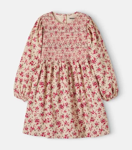 Vestido Sylvia de pana de algodón floral - Wheat - Modalova