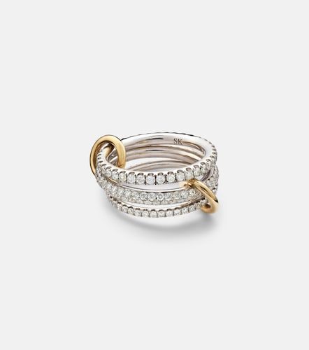 Anello Nova in oro 18kt e argento sterling con diamanti - Spinelli Kilcollin - Modalova