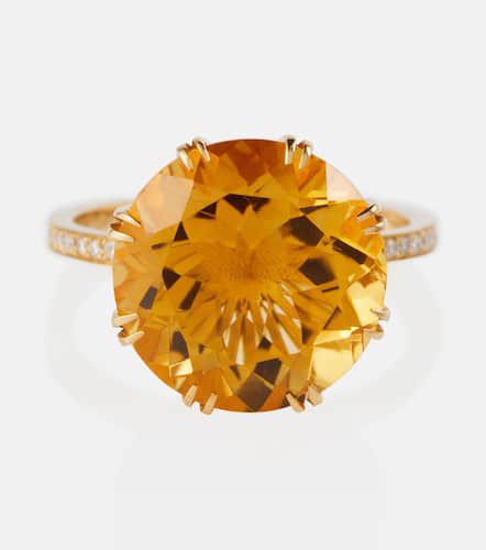 Ring aus 18kt Gelbgold mit Diamanten und Citrin - Ileana Makri - Modalova