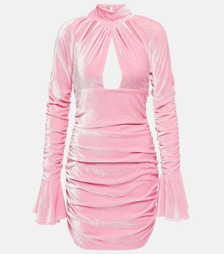 Ruched mockneck velvet minidress - Blumarine - Modalova