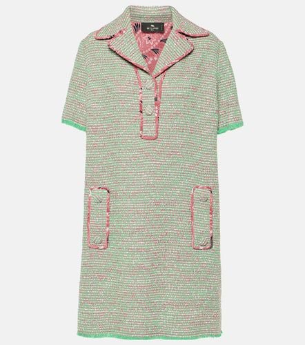 Wool and cotton-blend tweed minidress - Etro - Modalova