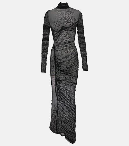Mugler Abito lungo in mesh - Mugler - Modalova