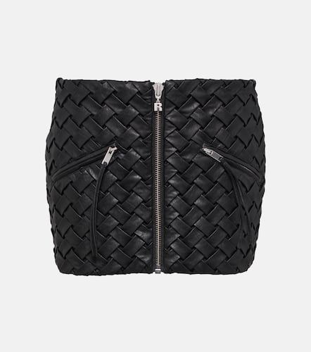Braided faux leather miniskirt - Rotate - Modalova