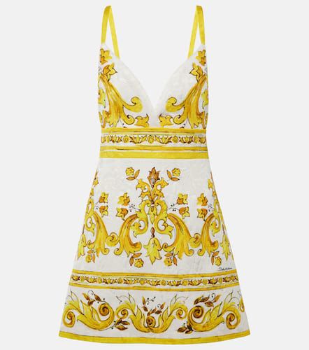 Majolica cotton-blend brocade minidress - Dolce&Gabbana - Modalova