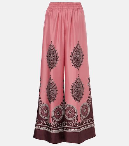 Printed silk palazzo pants - La DoubleJ - Modalova