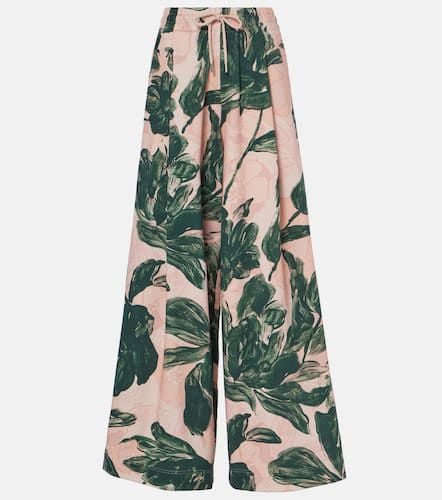 Floral cotton jersey sweatpants - Dries Van Noten - Modalova