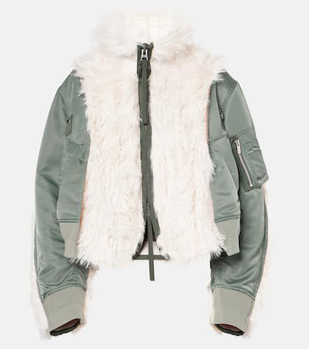 Sacai Faux fur and technical jacket - Sacai - Modalova