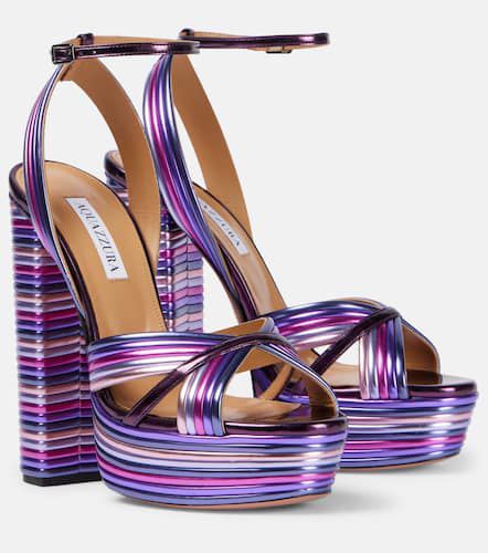 Sundance Plateau 140 leather platform sandals - Aquazzura - Modalova