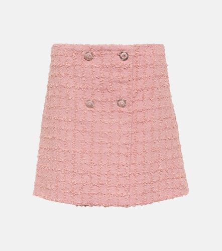 Minifalda de bouclé de mezcla de lana - Versace - Modalova