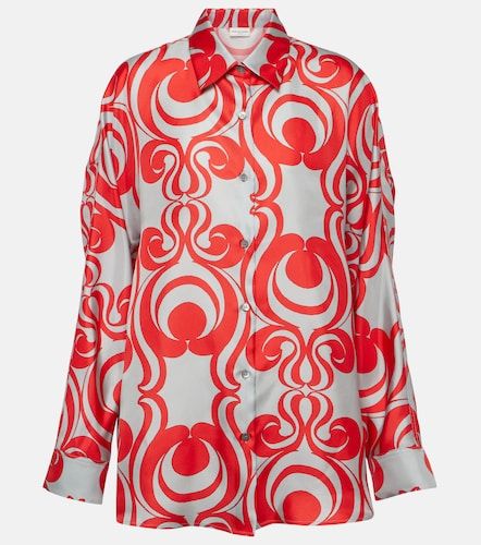 Camisa en sarga de seda estampada - Dries Van Noten - Modalova
