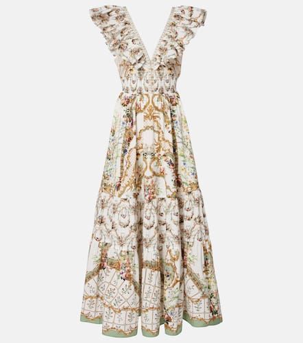 Floral ruffled cotton maxi dress - Camilla - Modalova