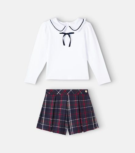 Set de blusa y shorts en mezcla de algodón - Patachou - Modalova