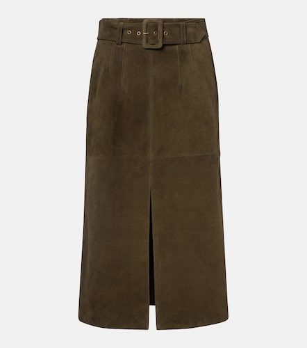 Alexie belted suede midi skirt - Veronica Beard - Modalova